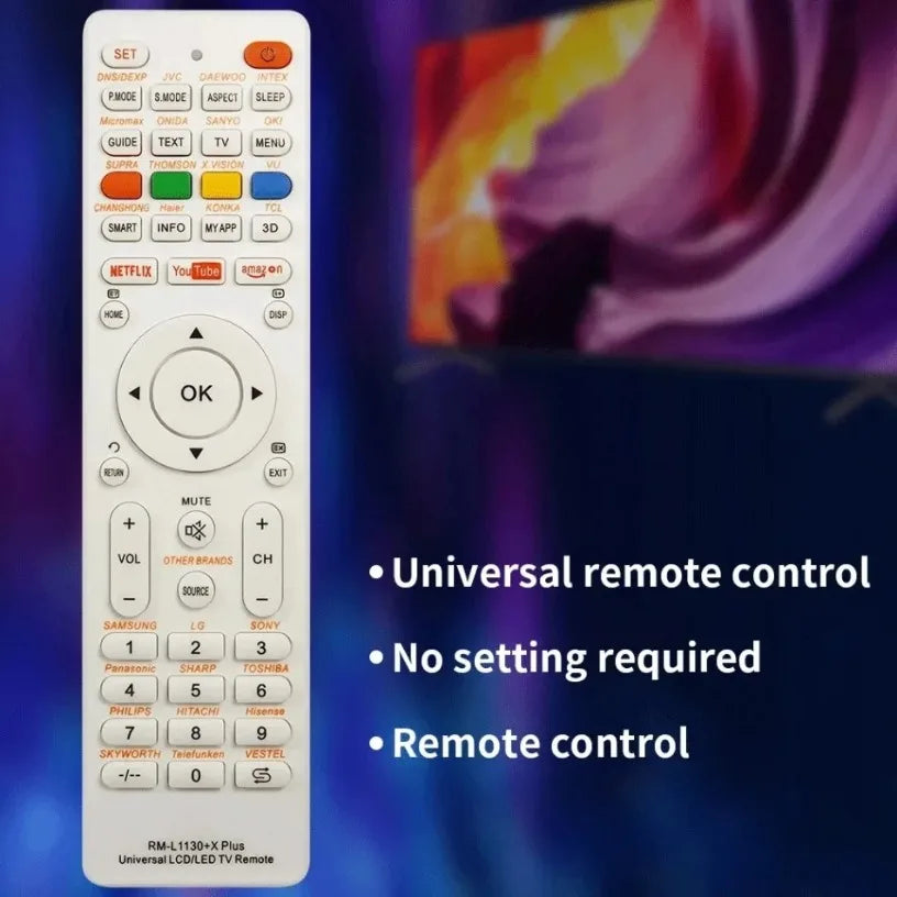 VIKEFON L1130 For All Brand Television TV Universal Replacement Remote Control RM L113 12 RM L1130 8 Smart Home Controle Tv Box Oasis Select