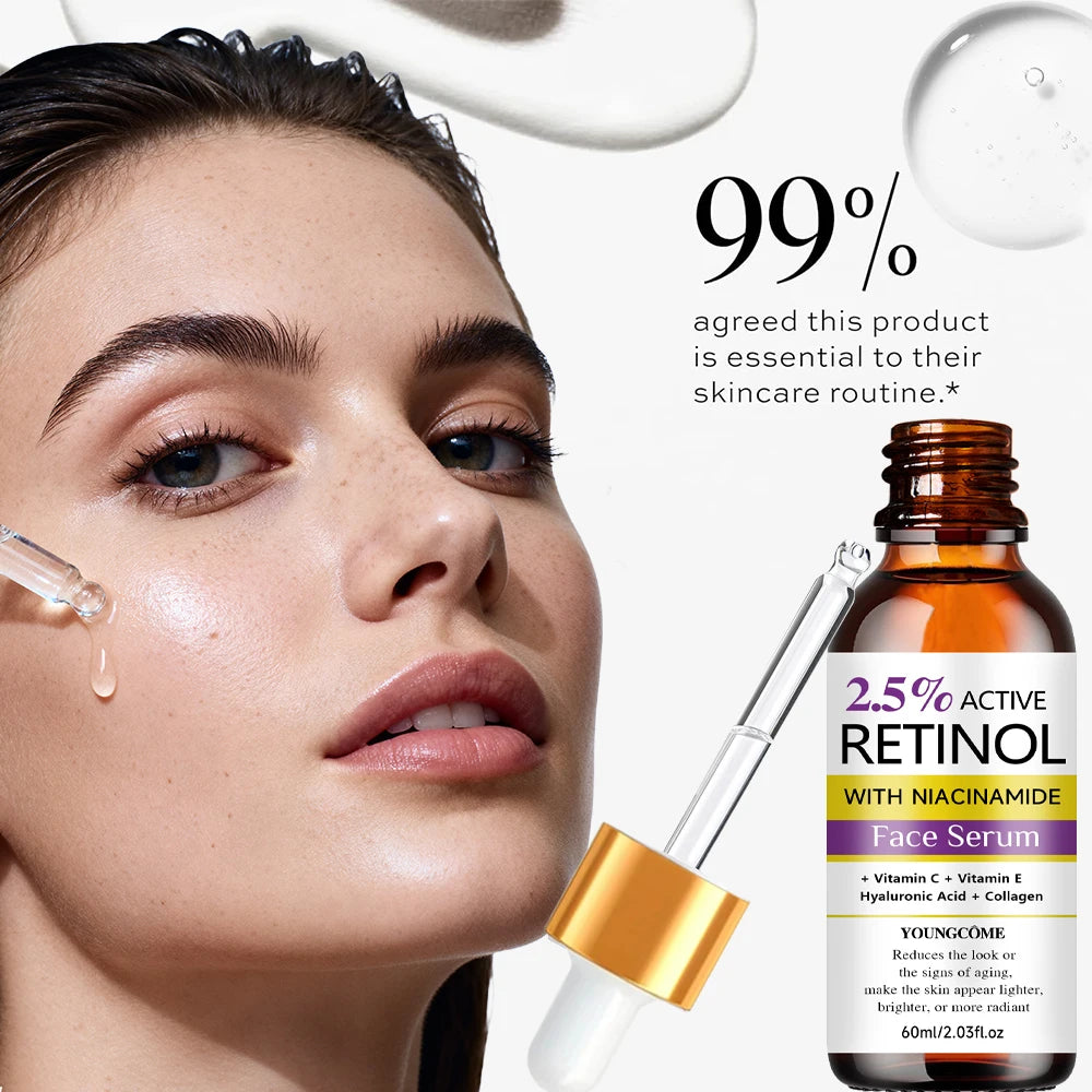 Retinal Face Serum With Niacinamide Vitamin C/E,Hyaluronic Acid & Collgen Softens skin, Brightering & Radiance Boost Oasis Select