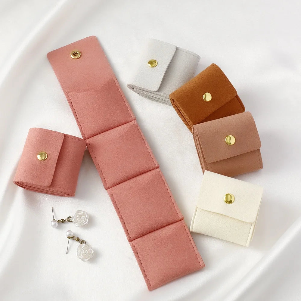 Portable Microfiber Jewelry Roll Organizer – Travel Storage Bag