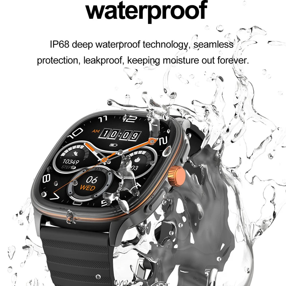 1.73-inch Square AMOLED Screen Smartwatch Man Woman Sports Fitness Tracker Call Smart Watch IP68 Waterproof Voice Assistant NFC Oasis Select