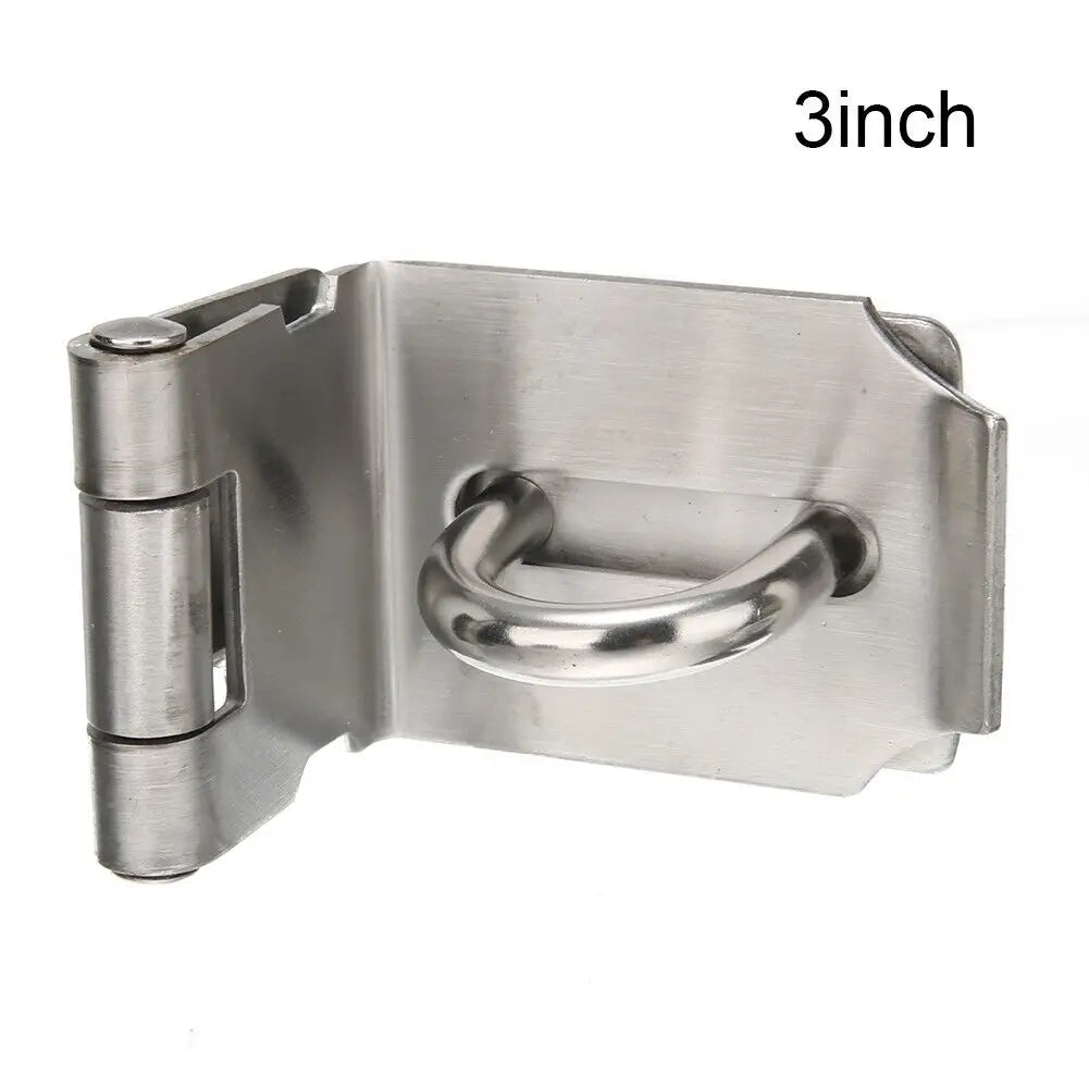 90 Degrees Door Lock Buckle Hasp Staple Gate Door Shed Latch Lock Plate Door Latch Clasp For Padlock Security Oasis Select 3 inch