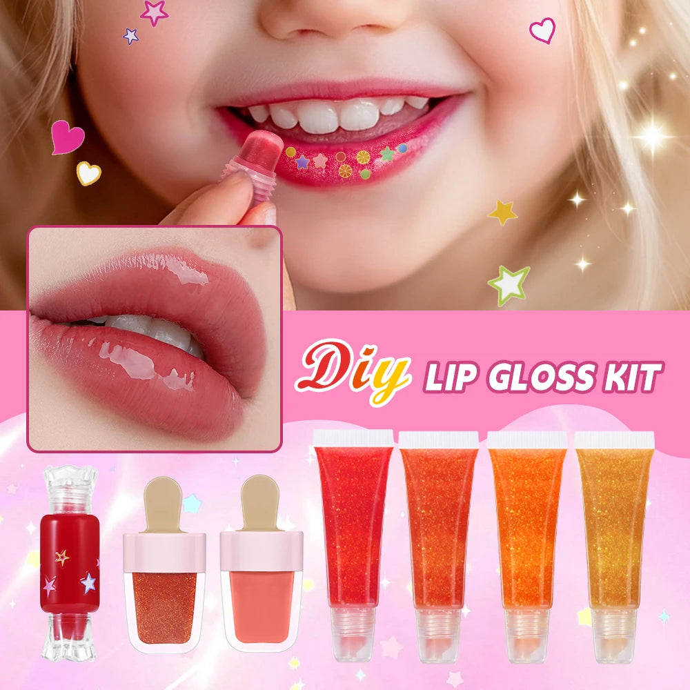 DIY Lip Gloss Making Kit – Glitter & Pigment Set for Girls