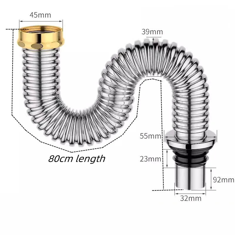 Kitchen Stainless Steel Sink Drain Filter Single Tank Drain Pipe Deodorant Wash Basin Sewer Universal Drainer Bathroom Parts Oasis Select Stainless pipe cover