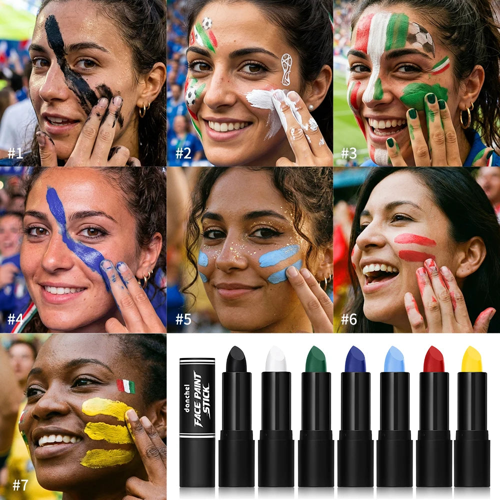 Face Paint Stick High Pigment Multi-Use Black Sticks Lip Color Body Paint Safe Non-Toxic Paint Stick for Halloween Cosplay Sport Oasis Select