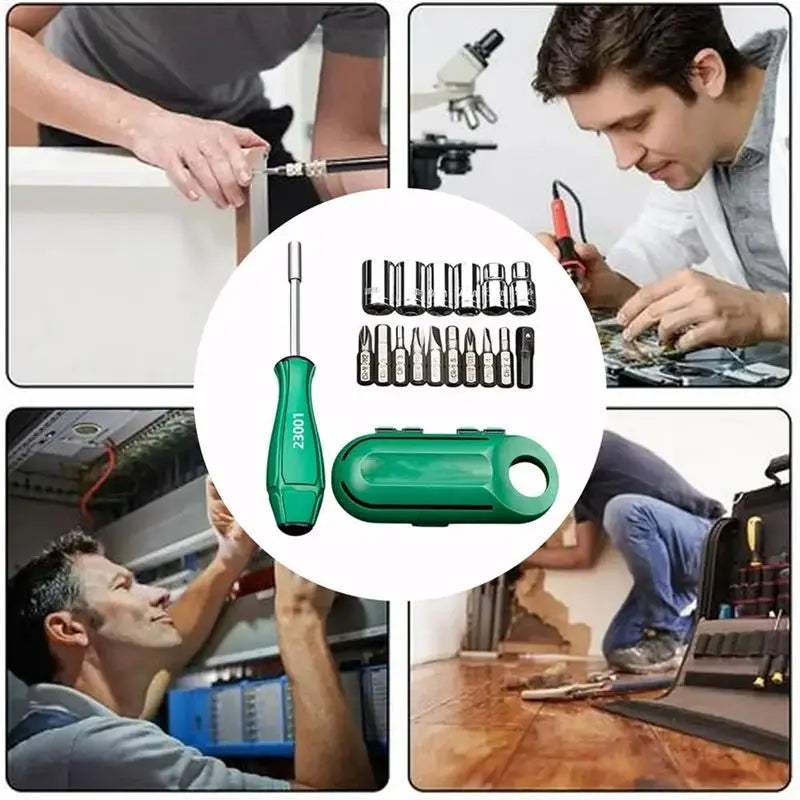LIKE WISH Portable Screwdriver Set Portable Multi-Purpose Screwdriver High-Strength Screwdriver Nut Driver For Daily Repair Oasis Select