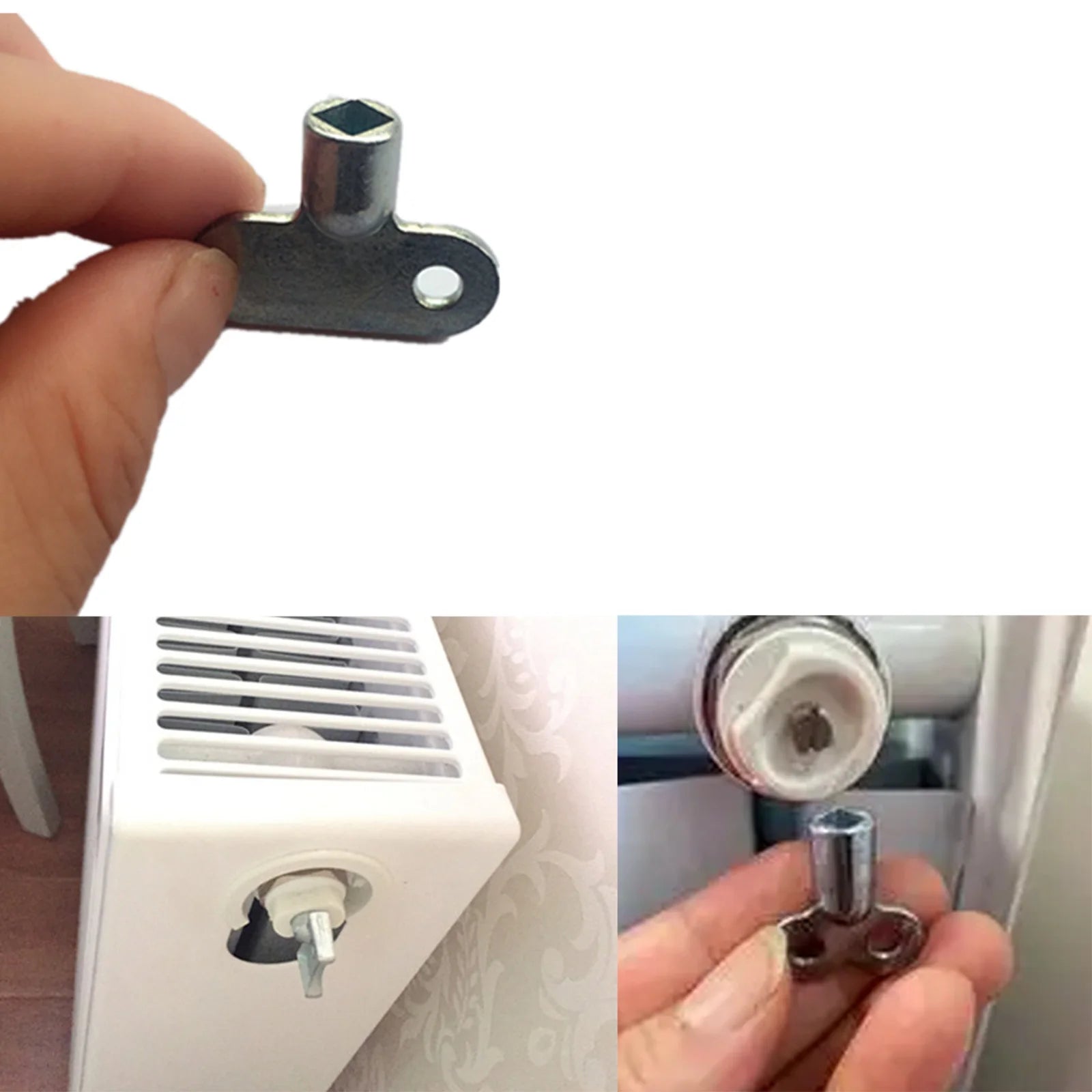 2Pcs Radiator Valve Key Faucet Key Radiator Water Tap 5×5mm Valve Socket Special Lock Wrench Zinc Alloy Oasis Select
