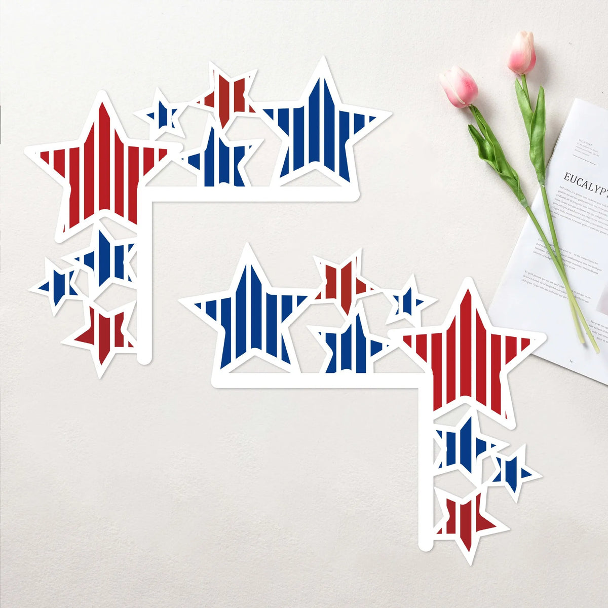 Independence Day American Flag Door Corner Decoration Wood Crafts Door Top Corner Door Frame Pendant Hanging Decoration Oasis Select