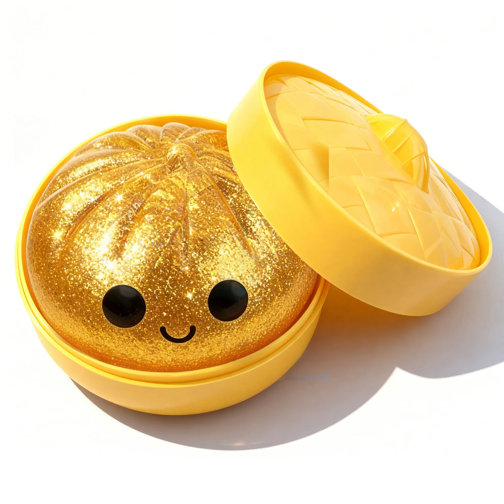 Colorful Crystal Steamed Bun Squeeze Toy Reusable Fun Stress-Relief Slow Rebound Flash Dumpling Desktop Decoration Party Gifts Oasis Select B07