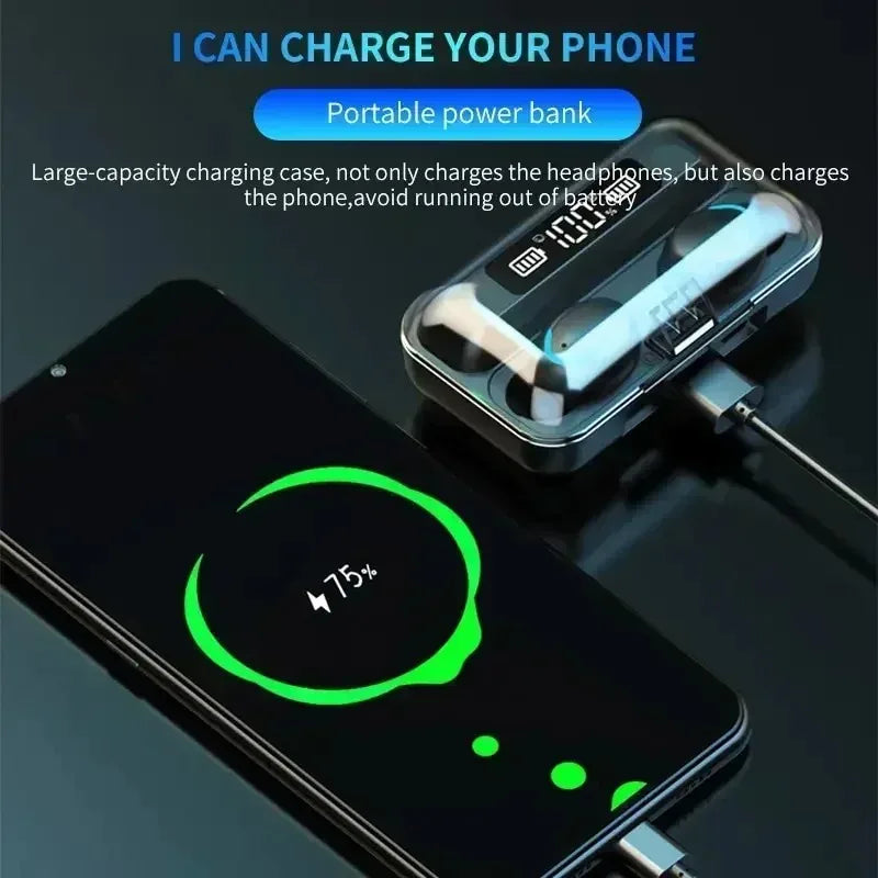 F9 Bluetooth Headphones 9D Stereo High Bass Sport Earphones Handfree Touch Control Tws Wireless Earbuds Waterproof Headset Oasis Select