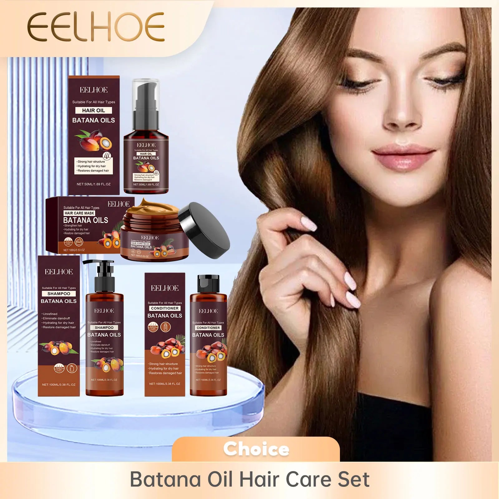 EELHOE Batana Oil Hair Care Set – Nourish & Strengthen Hair Hair Care Set Oasis Select