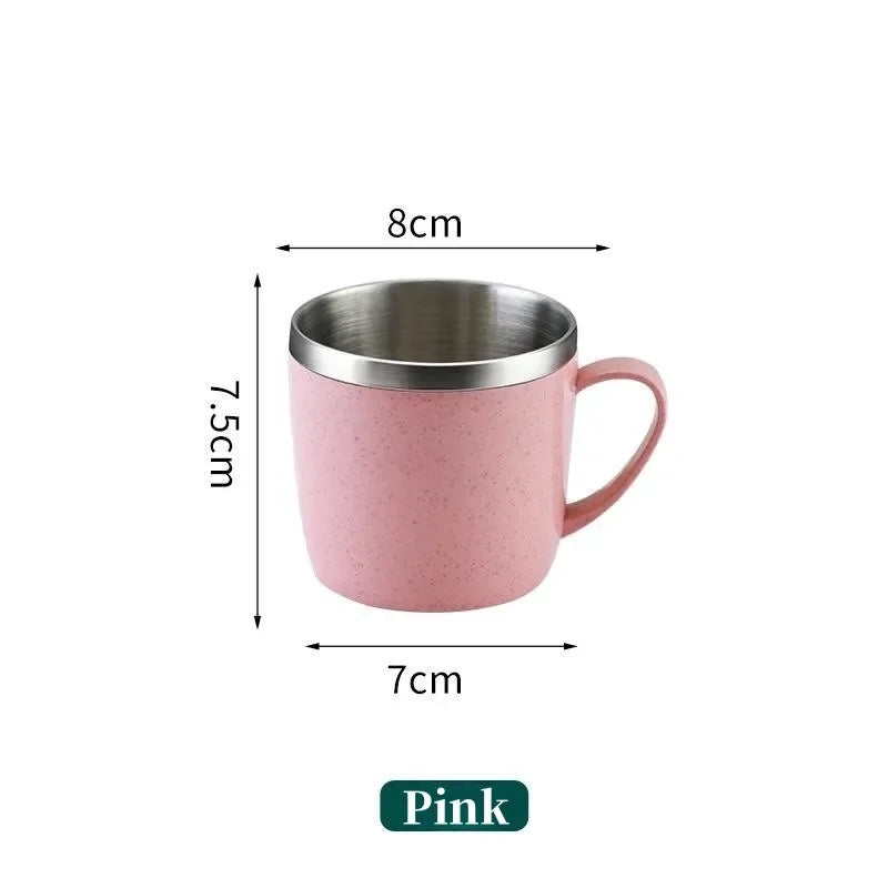 Double-Wall Stainless Steel Insulated Coffee Mug with Handle Insulated Coffee Mug Oasis Select Pink 220ml