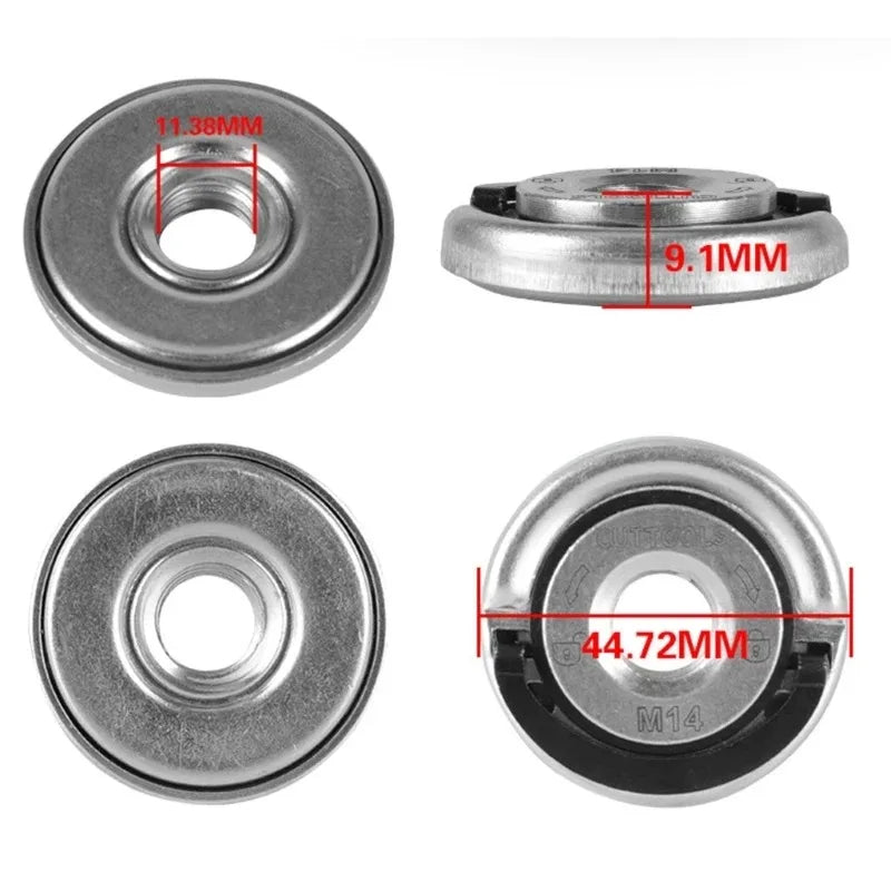 M14 Angle Grinder Platen Self-Locking Platen Grinder Threaded Angle Grinder Angle Grinding Plate Quick Release Power Chuck Tool Oasis Select