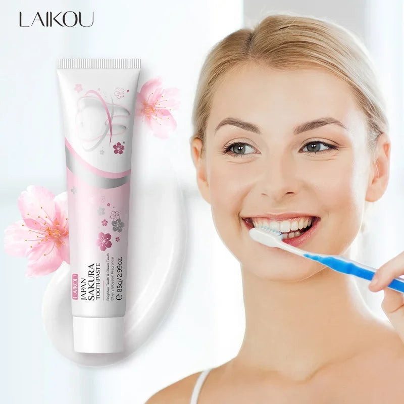Laikou Sakura or VC Whitening Toothpaste Stains Removing Prevent Bad Breath Oral Cleaning Refreshing Reduces Plaque Dentifrice Oasis Select