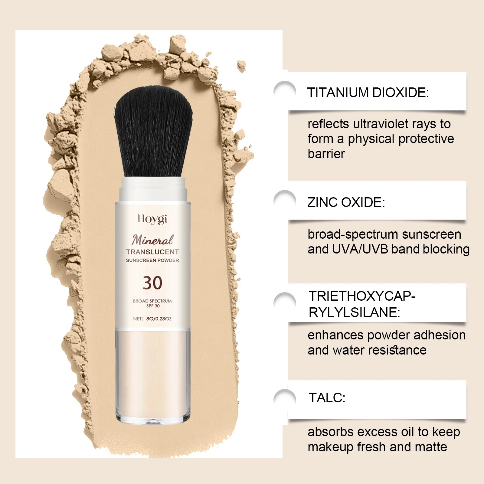 Protective Setting Powder - Outdoor Protection, Lightweight, Oil - control, Spin Brush, Portable Touch - up, No Burden Oasis Select