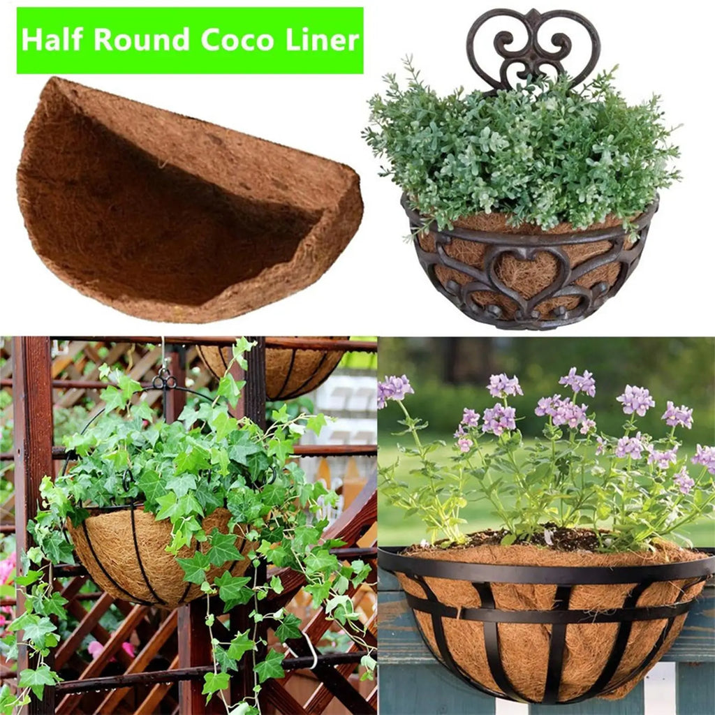 Coconut Basket Liners Coconut Coir Basket Plant Basket Liner Fence Flower Baskets Plants Replacement Liners for Garden Flower Oasis Select