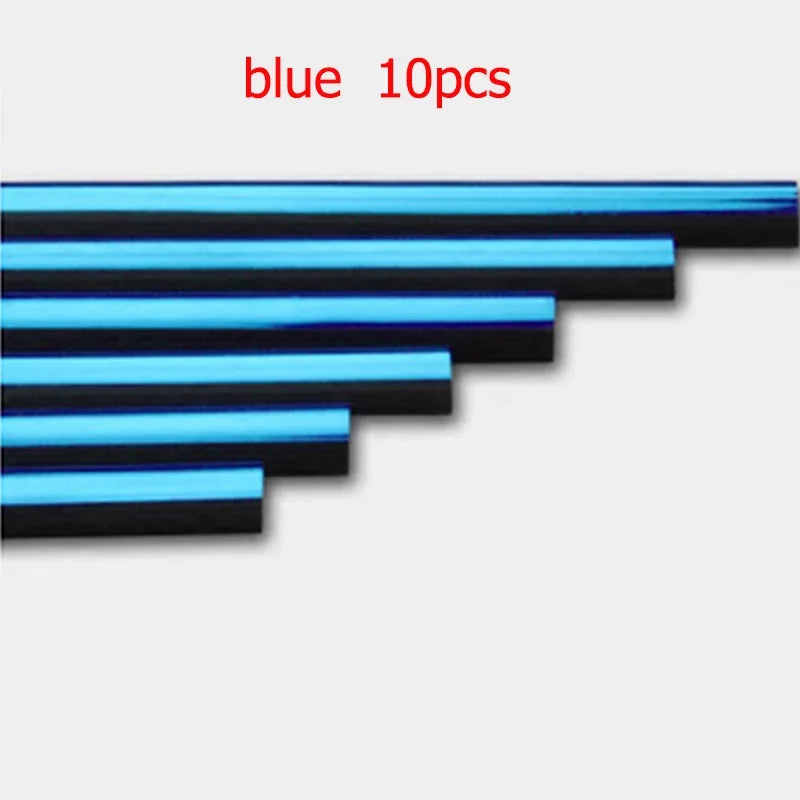10/20PCS 20cm Car Air Conditioner Outlet Decorative U Shape Moulding Trim Decor Strips Car Door Edge Corner Protector Oasis Select 10PCS Blue