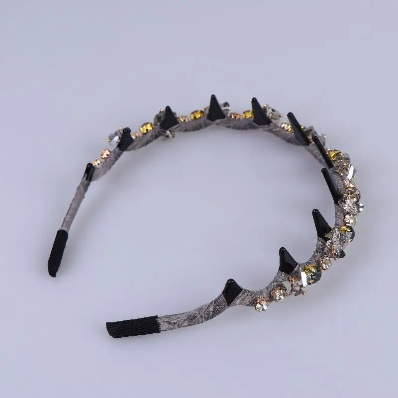 Korean Crystal Rhinestone Teeth Hair Hoop Non Slip Headband Luxury Fashion Shiny Headband For Women Hair Accessories Gifts Oasis Select A1