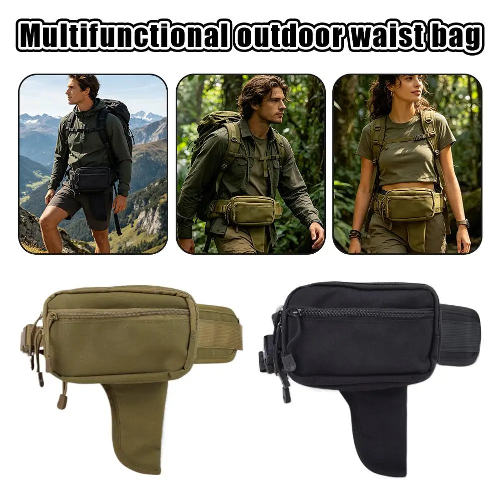 Oxford Cloth Tactical Waist Bag Waterproof Adjustable Belt Unisex Waist Pack Lightweight Bag for Travel Camping Running Riding Oasis Select