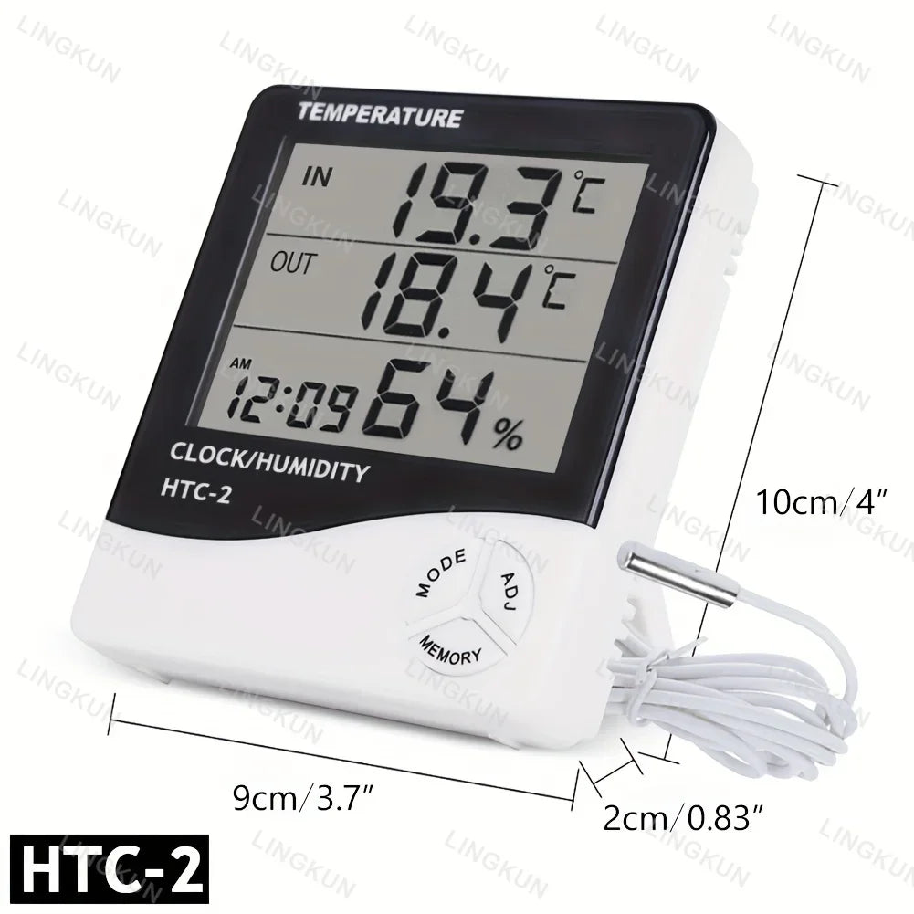 Indoor LCD Digital Thermometer Hygrometer - Electronic Temperature & Humidity Meter Sensor Gauge Weather Station for Home Oasis Select