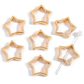 50pcs Flower Star Bead Frames Spacer Beads Double Hole Hollow Connector Link Charms for Jewelry Bracelet Necklace Earring Making Oasis Select KC gold