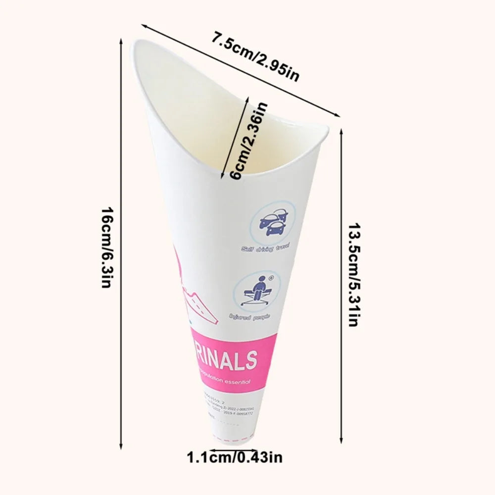 12/20pcs Emergency Disposable Female Urination Device Leak-Proof Foldable Portable Pee Paper Cup Stand Up Women Urinal Funnel Oasis Select