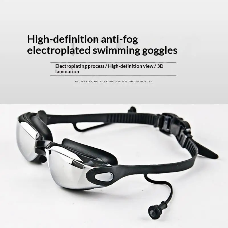 HD Anti-Fog Swimming Goggles, Small Frame Silver Coated Lenses Waterproof Swim Glasses Oasis Select