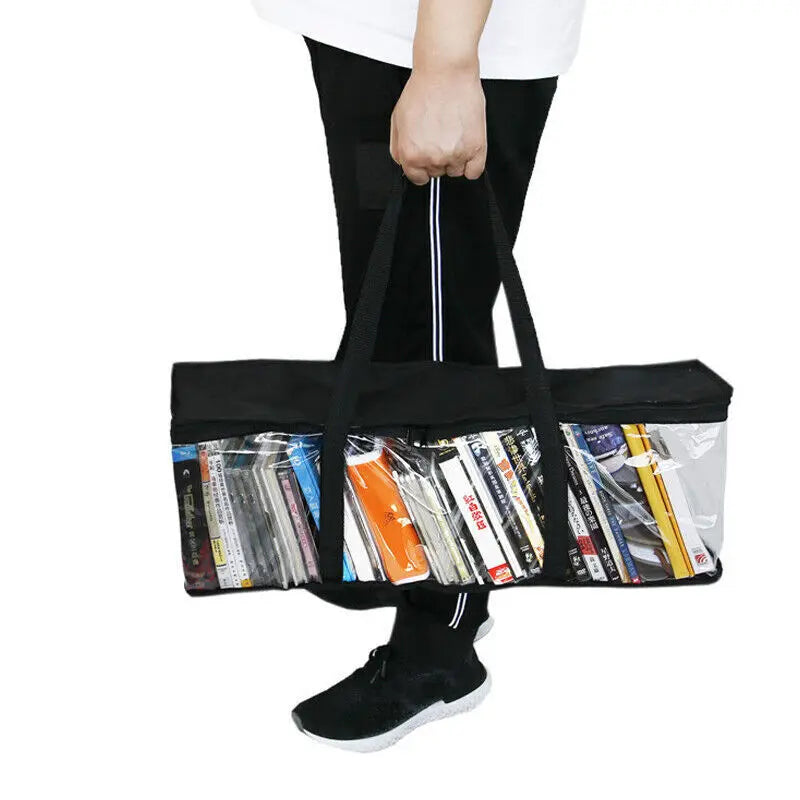 Large Clear Holds DVD CD Storage Holder Easy Zip Closure Carry Bag Organizer Oasis Select