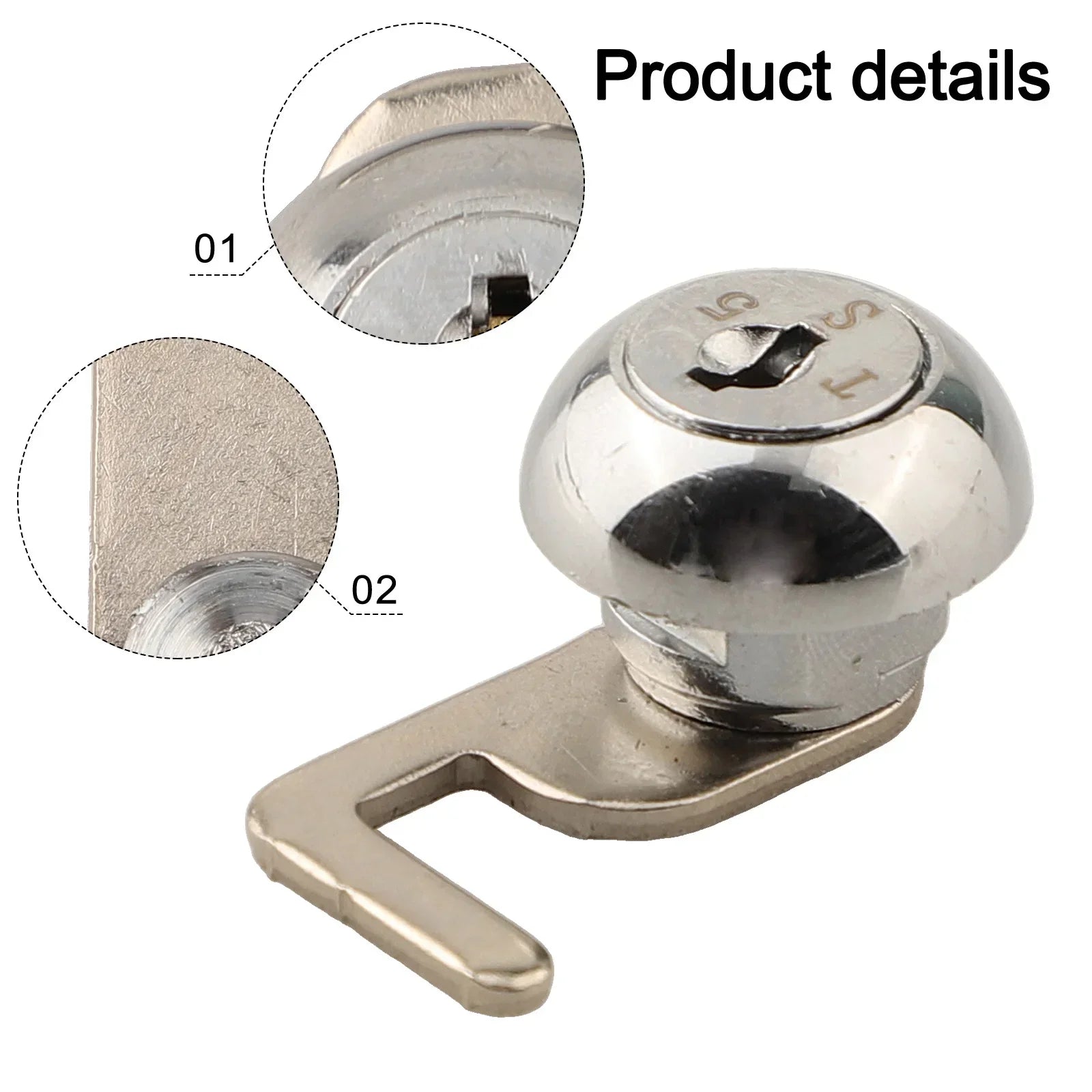32*19.5mm Cam Lock Versatile Lock For Furniture Lock Flight Box Lock Versatile Use Zinc Alloy Material Long-Lasting Use Oasis Select