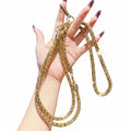 Square Crystal Mobile Phone Lanyard Bright Rhinestone Detachable Design Rhinestone Phone Lanyard Cross Rope Bling Design Oasis Select Gold