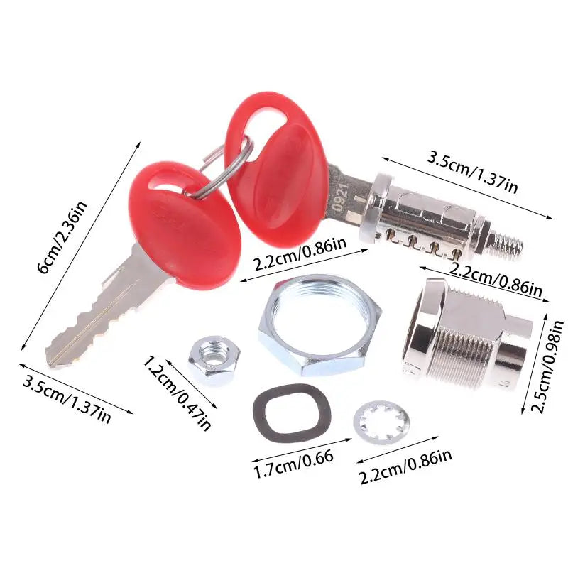 Motorbike Rear Box Locking Kit Suitable for SHAD SH23 SH26 SH29 SH48 Oasis Select Red