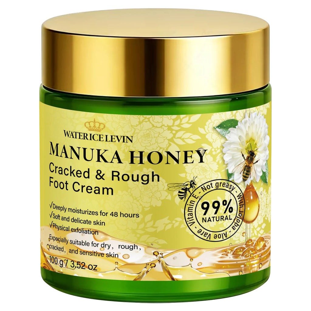 Manuka Honey Foot Cream – Hydrating Cracked Heel Repair 100g Foot Care Cream Oasis Select green 100g