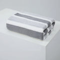 Striped Towel Set – Soft Quick-Dry Bath & Hand Towels Bath Towel Set Oasis Select gray 70x140cm 1pc