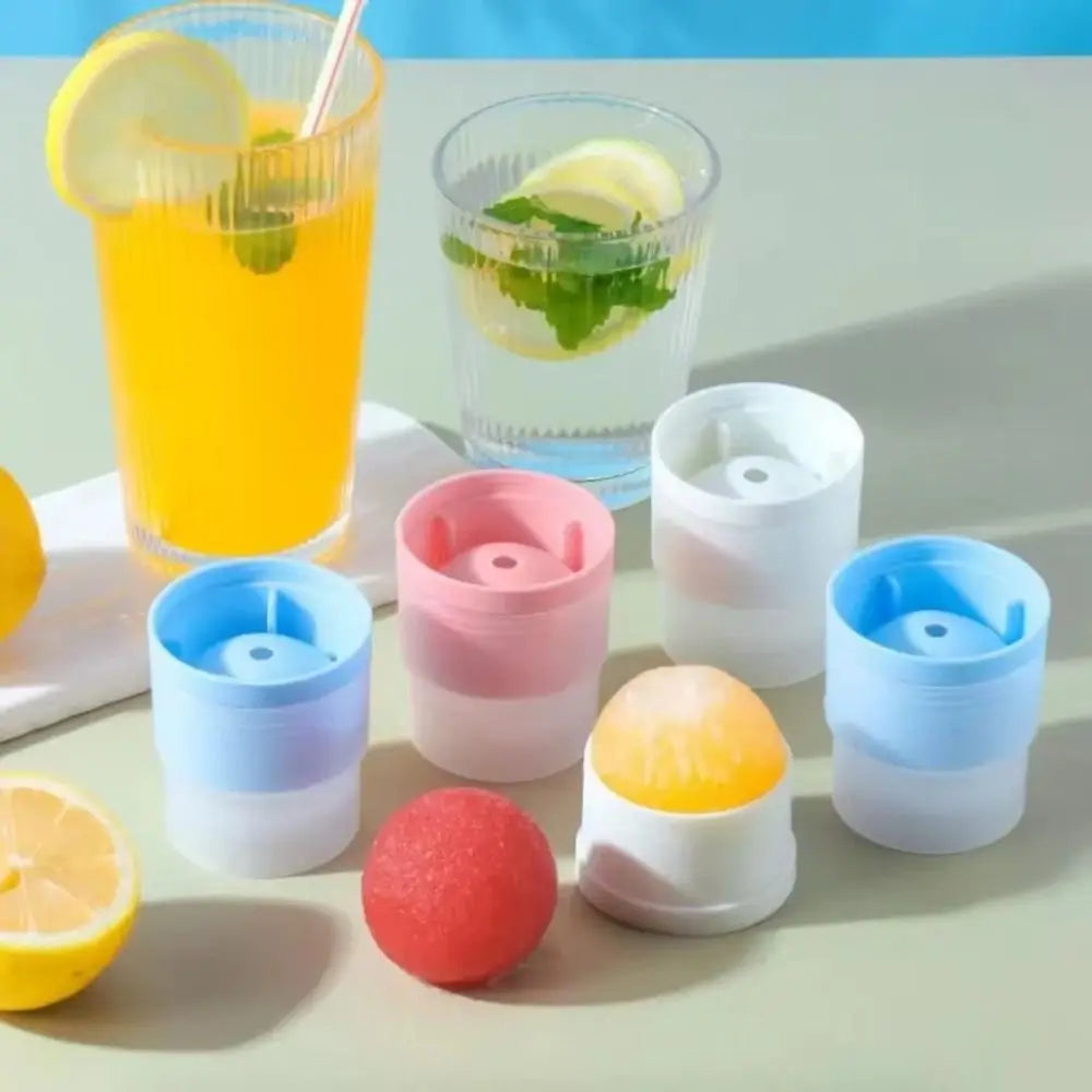 5PCS Large Silicone Ice Ball Mold Easy Demoulding Soft Ice Maker Round Ice Ball Reusable Ice Cube Machine For Whiskey Oasis Select