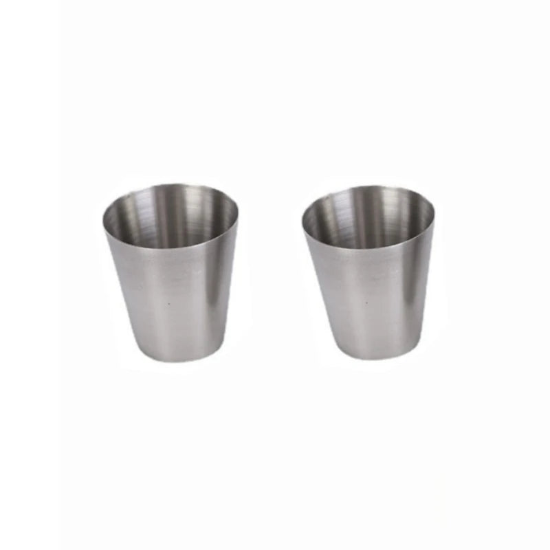 4Pcs 30ml Stainless Steel Shot Glasses with Leather Case Outdoor Hiking Gear Stackable Cup Camping Sets Portable Drink-ware Cup Oasis Select 2cup 30ml