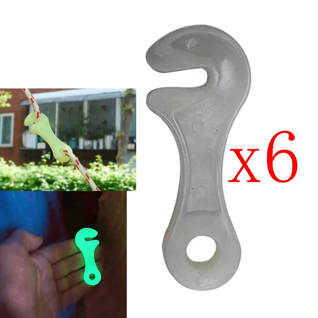 6pc 10pc Luminous Tent Clips Camping Plastic Canopy Buckle Hiking Tent Clips Strong Lock Grip Secure Clamp Tent Rope Lock Oasis Select