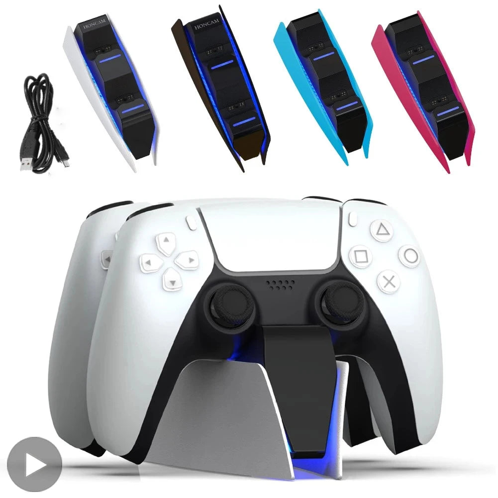 PS5 DualSense Dual Charging Dock – USB-C Contact Charger Stand