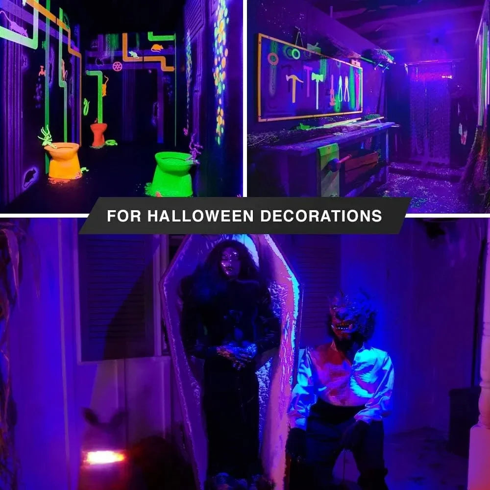 LED UV Black Light Bulb 85-265V E27 9W Blacklight Bulb 395nm Fluorescent Body Paint Glow Lamp For Disco Party Fluorescent Poster Oasis Select