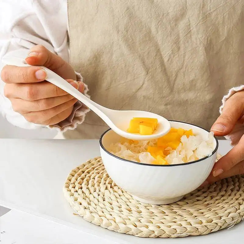 Japanese Ceramic Spoon Restaurant Household Soup Eating Spoon Kitchen Spoon Restaurant Spoon Kitchen Tablewear Oasis Select