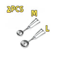 2pcs Stainless Steel Trigger Ice Cream Scoop, 201 Stainless Steel Cookie Dough for Muffins Meatballs Melon Balls Kitchen Tools ﻿ Oasis Select M and L