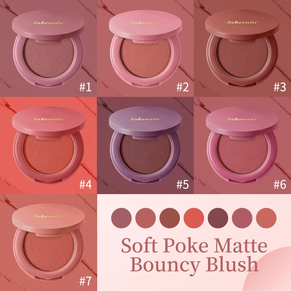 Lakerain Soft Poke Matte Liquid Blush – Velvety Long-Lasting