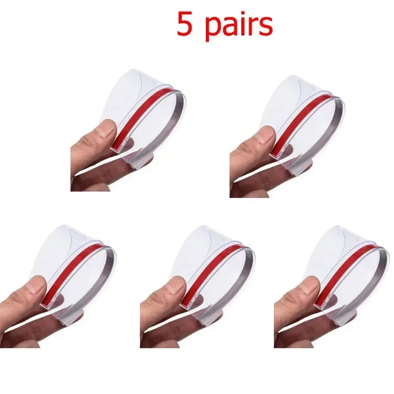 1/5pair Car Rearview Mirror Rain Shield Rain Eyebrow Rain Cover Universal Carbon Fiber Rear View Side Mirror Rain Eyebrow Shield Oasis Select 5pairs Transparent