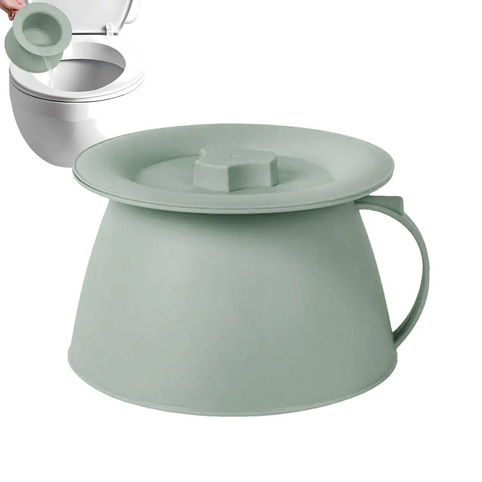 Chamber Pot 1.5L Pee Pot With Lid And Handle for Men Bedpans Potty for Wife Son Husband Friends Daughter Women Teens Family Boys Oasis Select