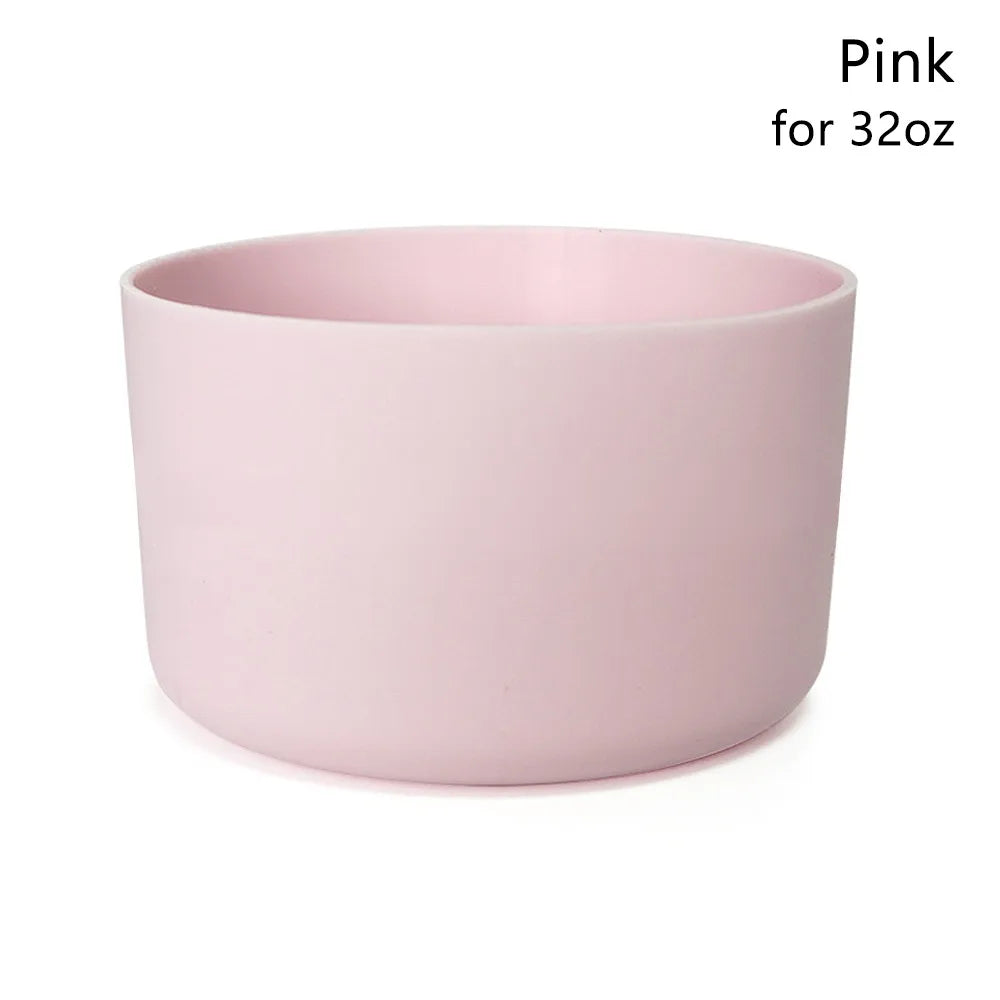 1Pcs New Anti-Slip Silicone Boot Protective Soft Bottle Bottom Base Colorful Cup Sleeve for Owala 24oz 32oz 40oz Oasis Select pink for 32oz