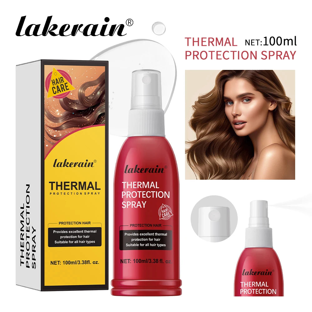 Lakerain Thermal Protection Spray Easy to Absorb Nozzle Design Moisturizing and Repairing Excellent Thermal Protection for Hair Oasis Select P1