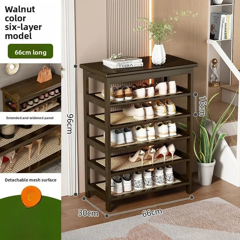 Multi-functional Household shoe cabinet, shoe rack, dustproof shoe change stool, entrance stool integrated space-saving storage Oasis Select Brown M
