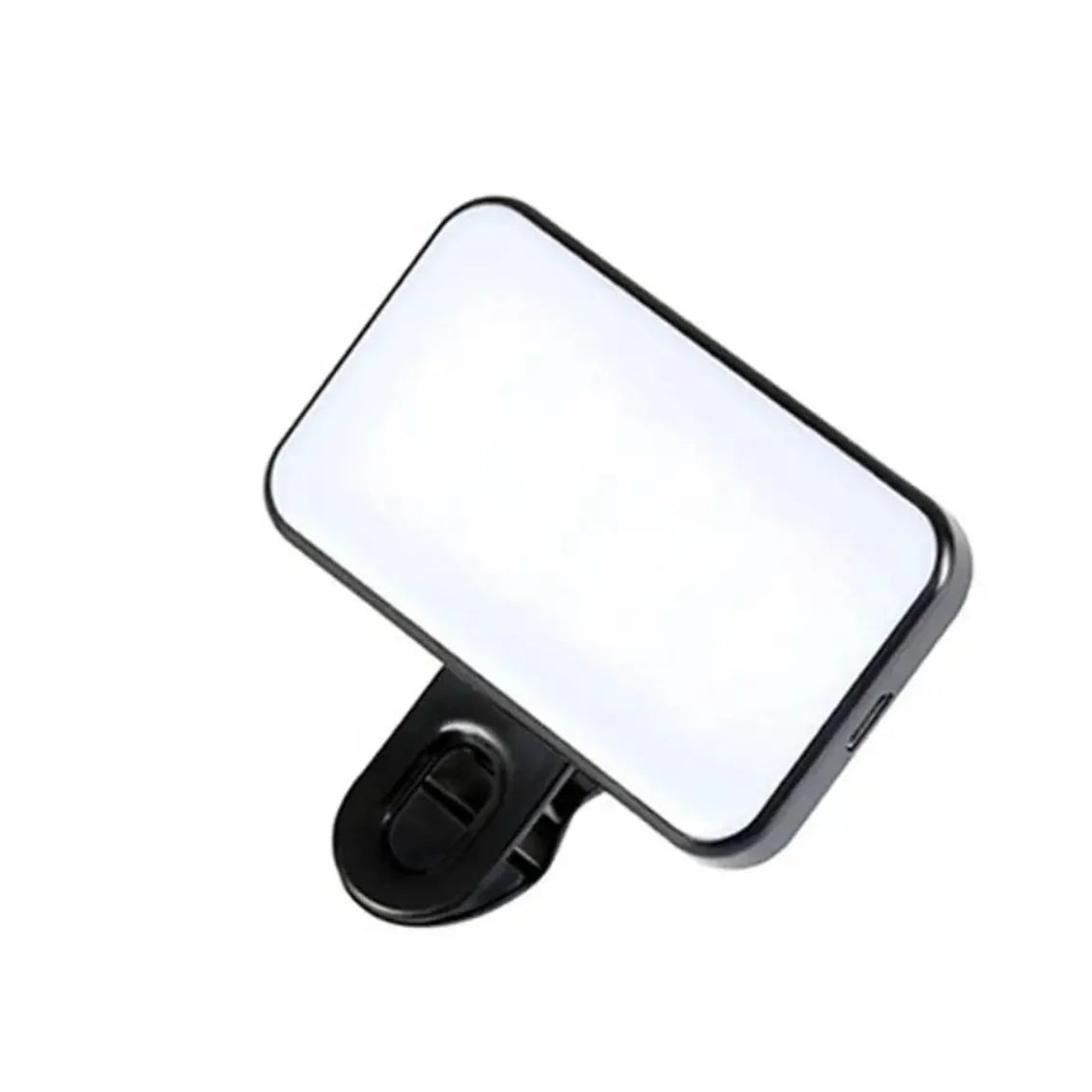 Mini Portable Selfie Fill Light Rechargeable 3 Modes Adjustable Brightness Clip-On for Mobile Phone Makeup & Computer Oasis Select Black
