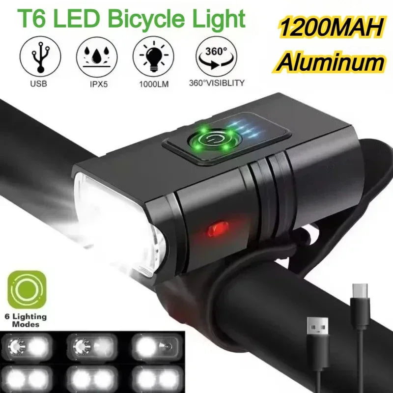 Cycling Bicycle Front Rear Light Set Bike Rechargeable Headlight Light MTB Waterproof Taillight LED Lantern Bicycle Accessories Oasis Select Z028-A