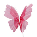 48cm Big Simulation Butterfly Hollow Design Gauze Material 3D Butterfly Large Size 3D Effect Fake Butterfly Wedding Decoration Oasis Select Red