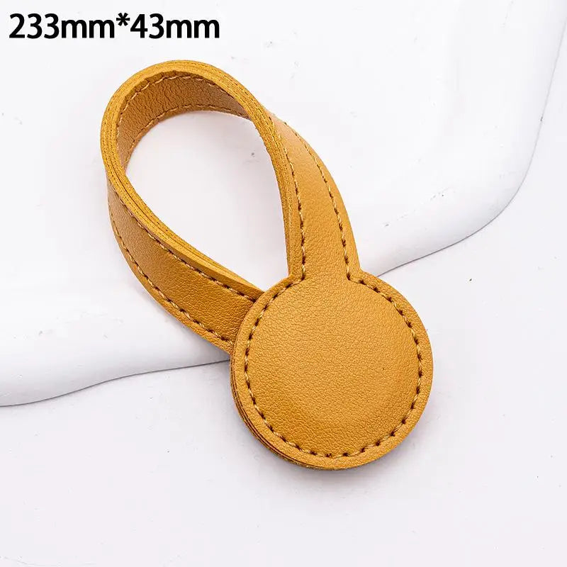 Multi-purpose Pu Leather Magnetic Hat Clip Strong Magnetic Round Organizer Clip Travel Bag 가방 자석 버클 액세서리 Oasis Select Yellow