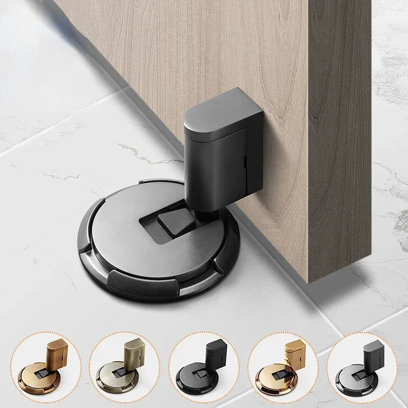 Door Stops Heavy Duty Magnetic Stopper Mechanical Door Stop Adjustable Door Holder Non-punch Sticker Furniture Hardware Oasis Select